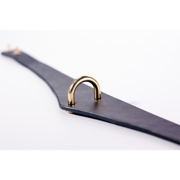 Точка Любви Ошейник с фурнитурой из латуни - Из натуральной кожи - купить в секс шопе