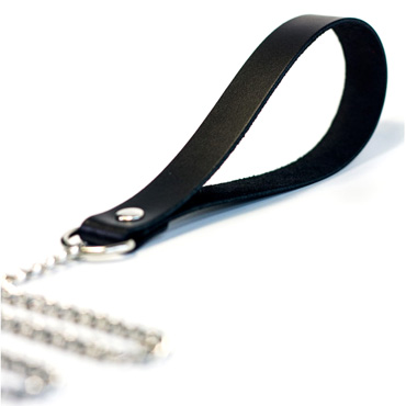 Точка Любви Поводок цепной с карабином - Общая длина 85 см - купить в секс шопе