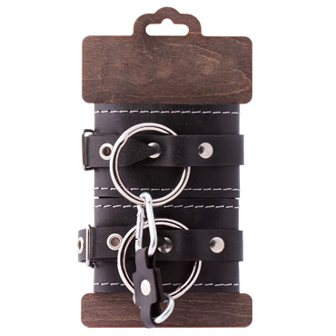 Точка Любви Двухслойные наручники с белой строчкой - фото, отзывы