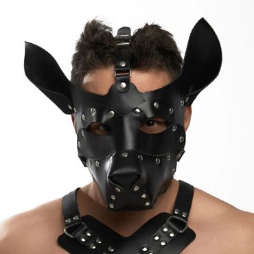 Точка Любви Маска Собака - Из натуральной кожи - купить в секс шопе