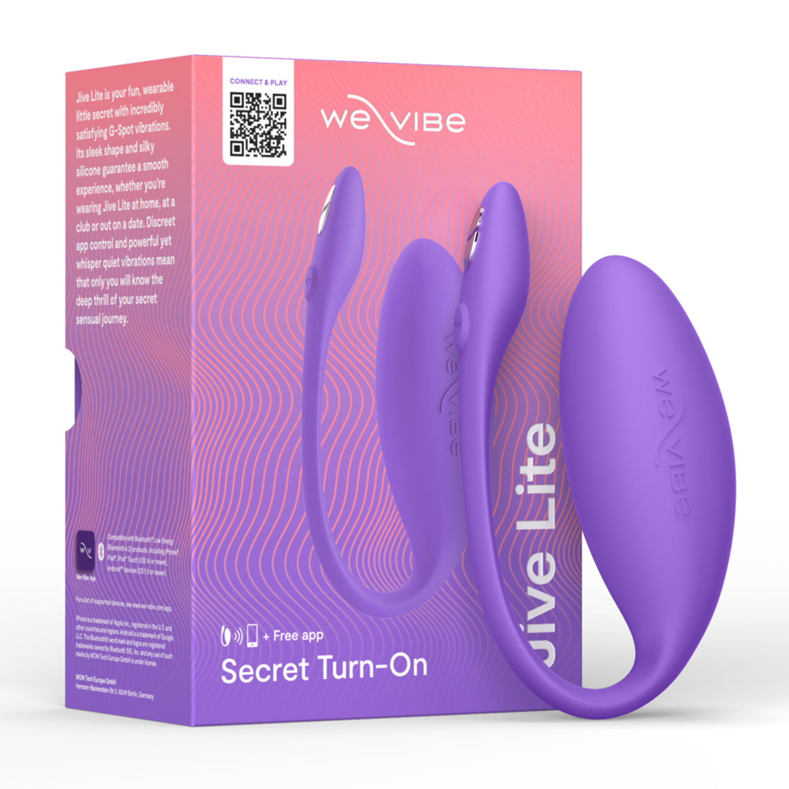 We-Vibe Jive Lite, фиолетовый, Виброяйцо для ношения на дистанционном управлении