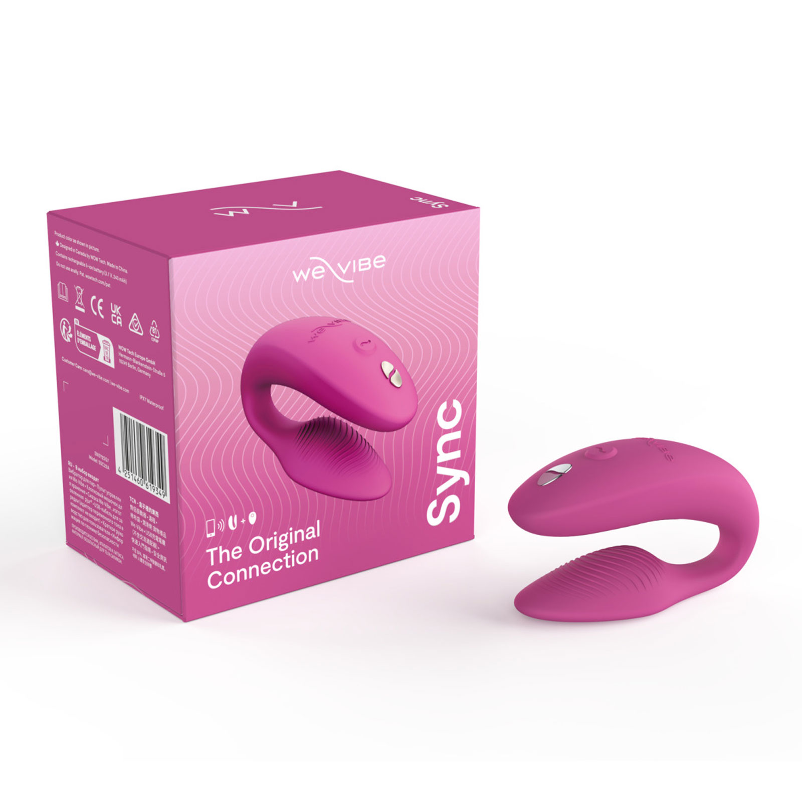We-Vibe Sync 2, розовый, Вибратор для пар, подстраивающийся под анатомические особенности тела