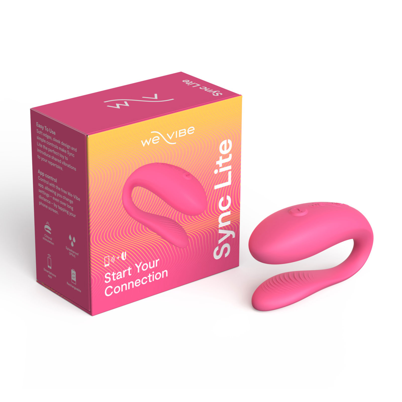 We-Vibe Sync Lite, розовый, Вибромассажер для пар с управлением через приложение