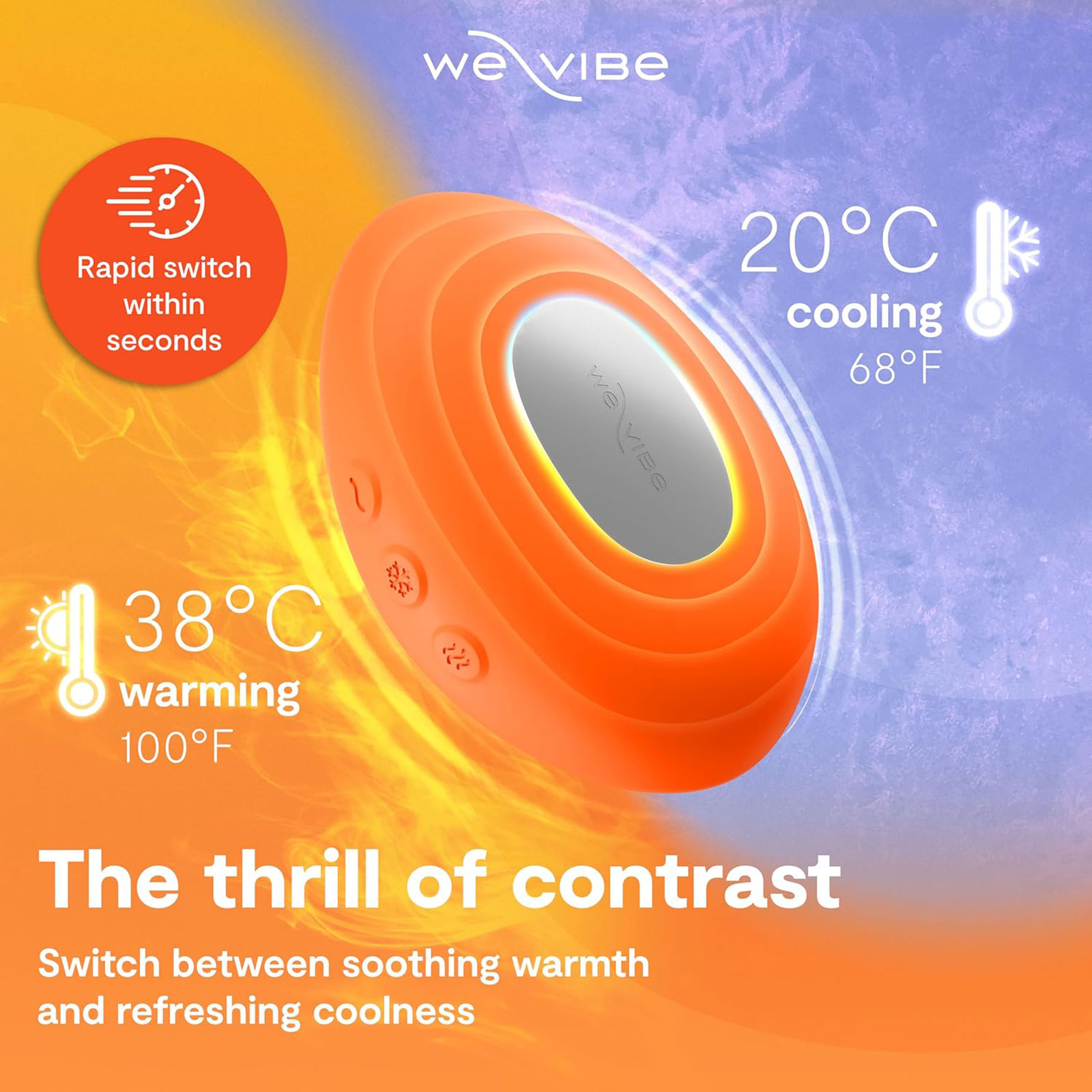 Вибратор We-Vibe Temp, оранжевый - фото 9