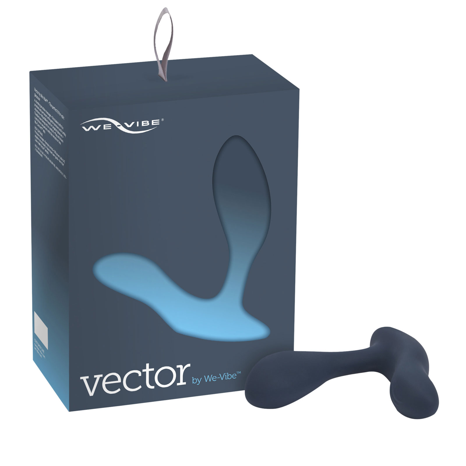 We-Vibe Vector, синий, Стимулятор простаты с дистанционныи управлением