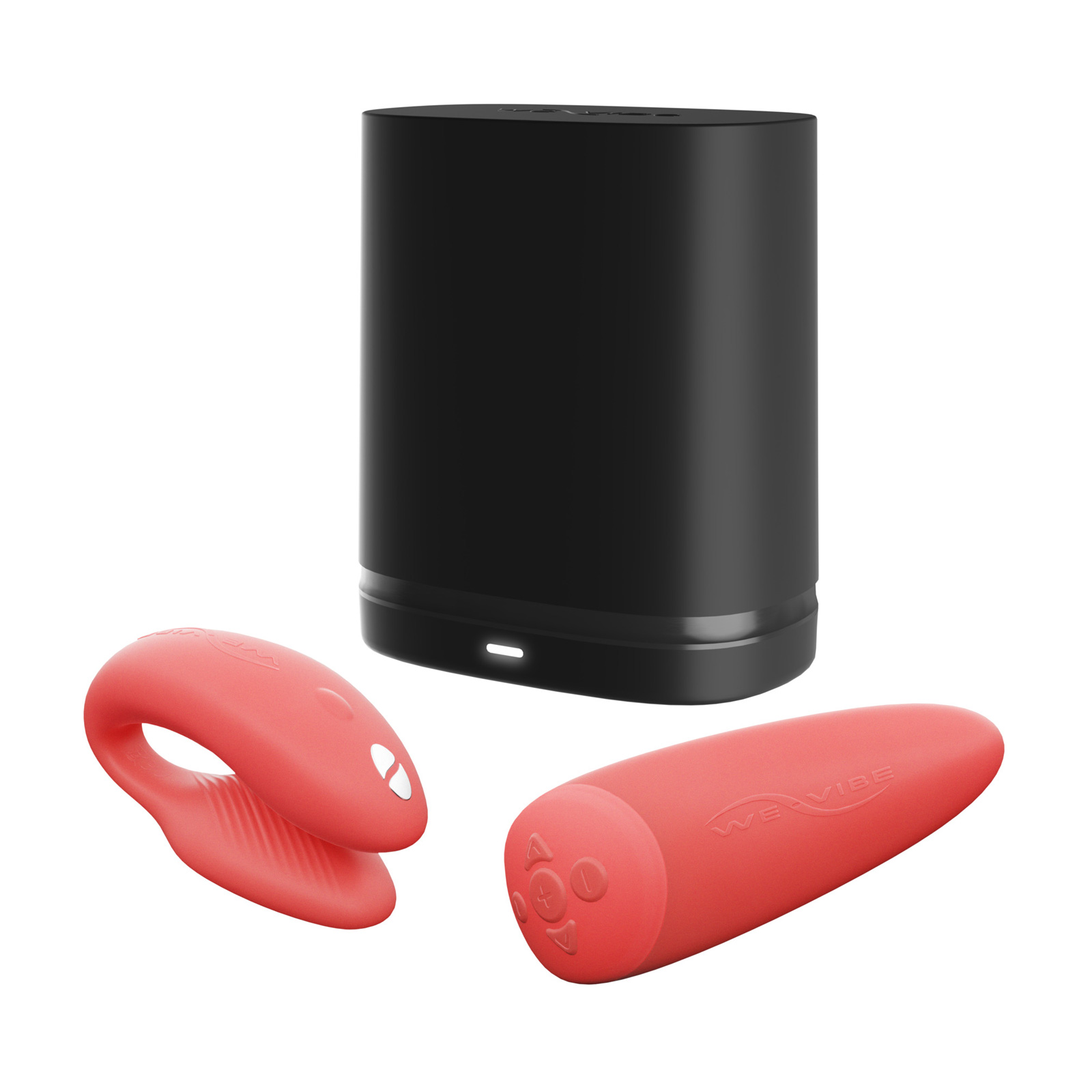 We-Vibe Chorus, коралловый - Вибратор для пар с сенсорным пультом управления - купить в секс шопе