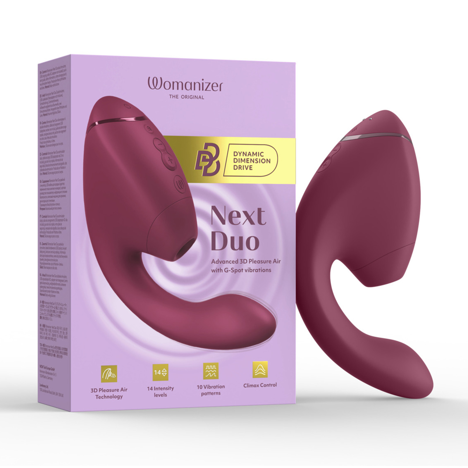 Бесконтактный клиторальный стимулятор Womanizer Next Duo, розовый — фото 1