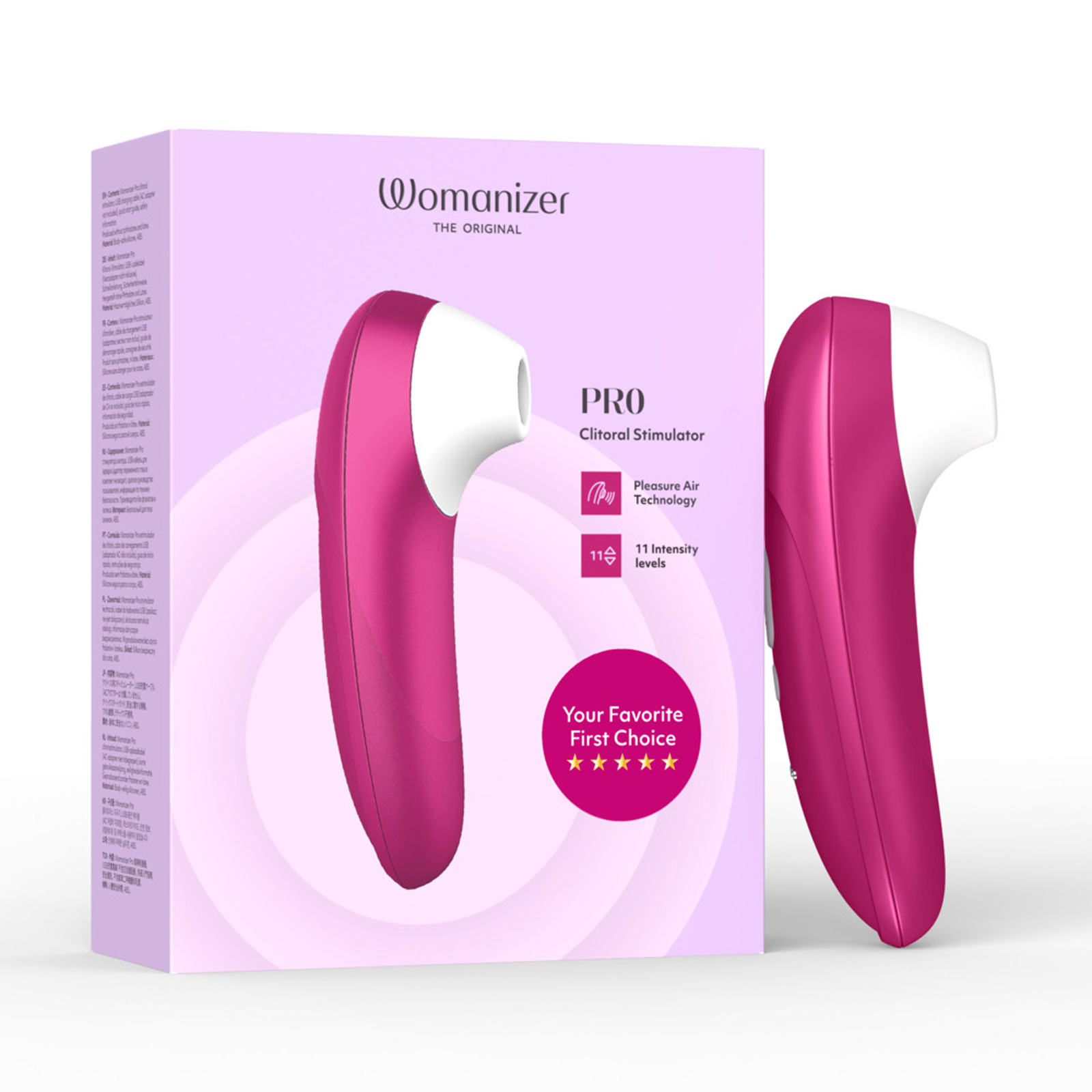 Бесконтактный клиторальный стимулятор Womanizer Pro, розовый — фото 1