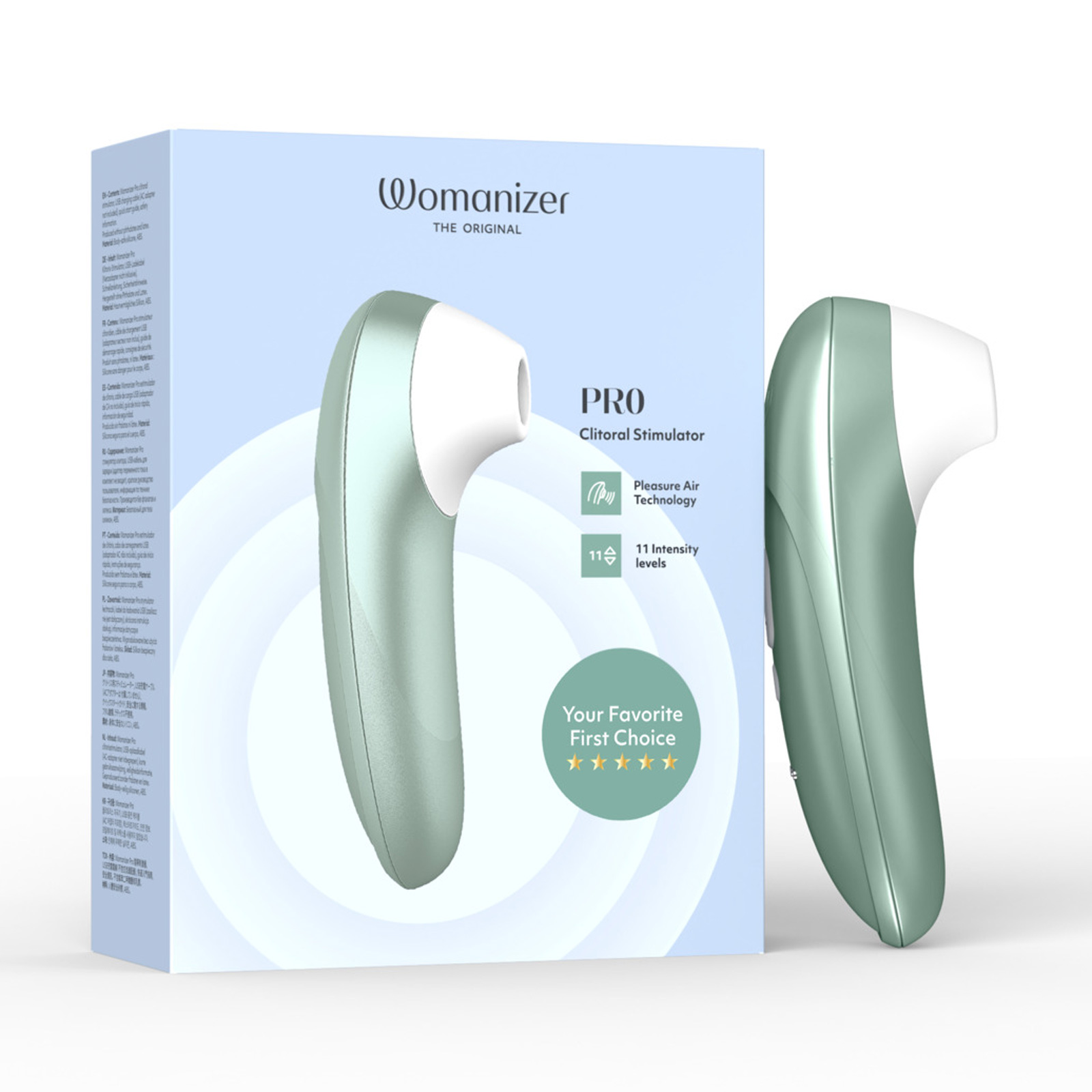 Бесконтактный клиторальный стимулятор Womanizer Pro, зеленый — фото 1