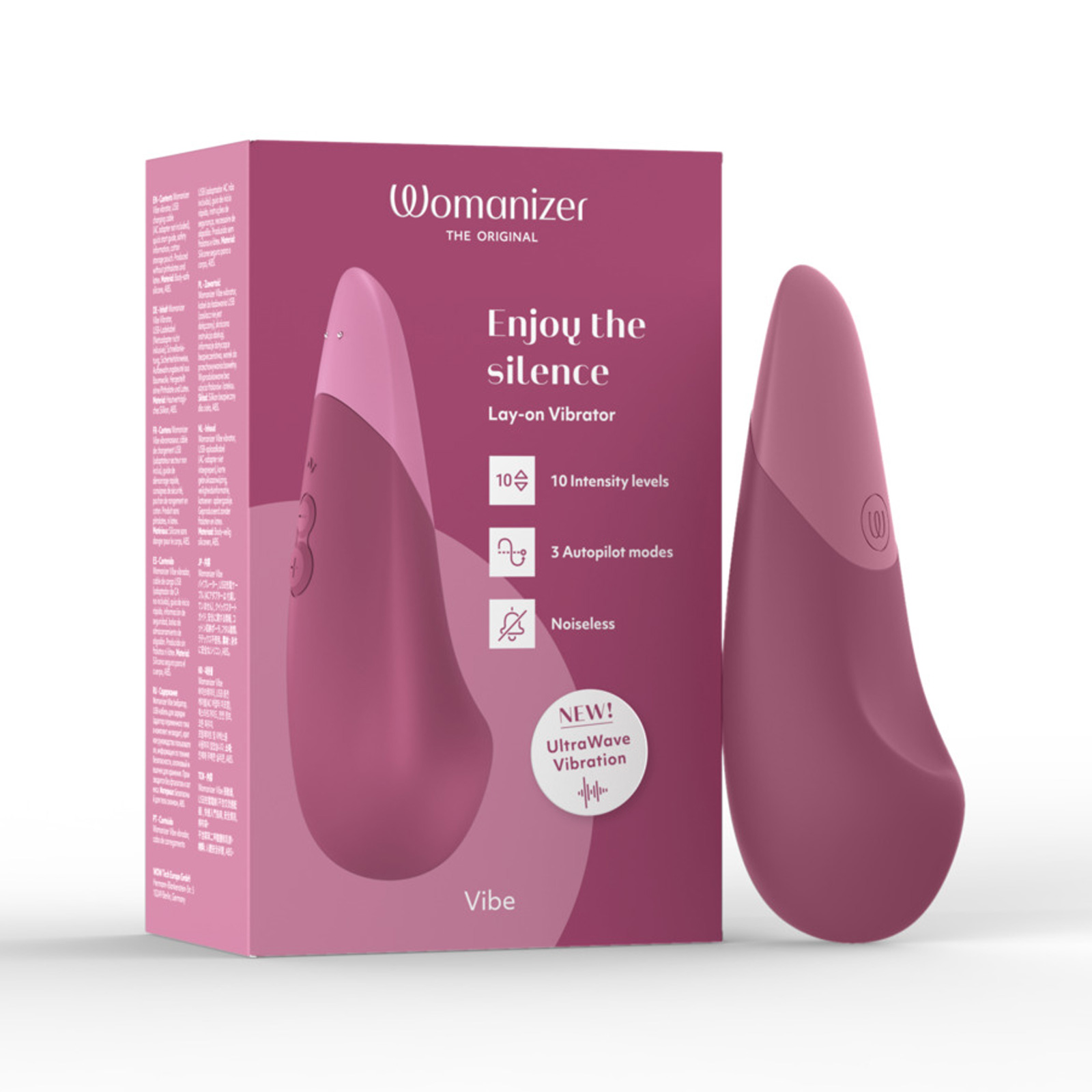 Womanizer Vibe, темно-розовый, Уникальный клиторальный вибратор