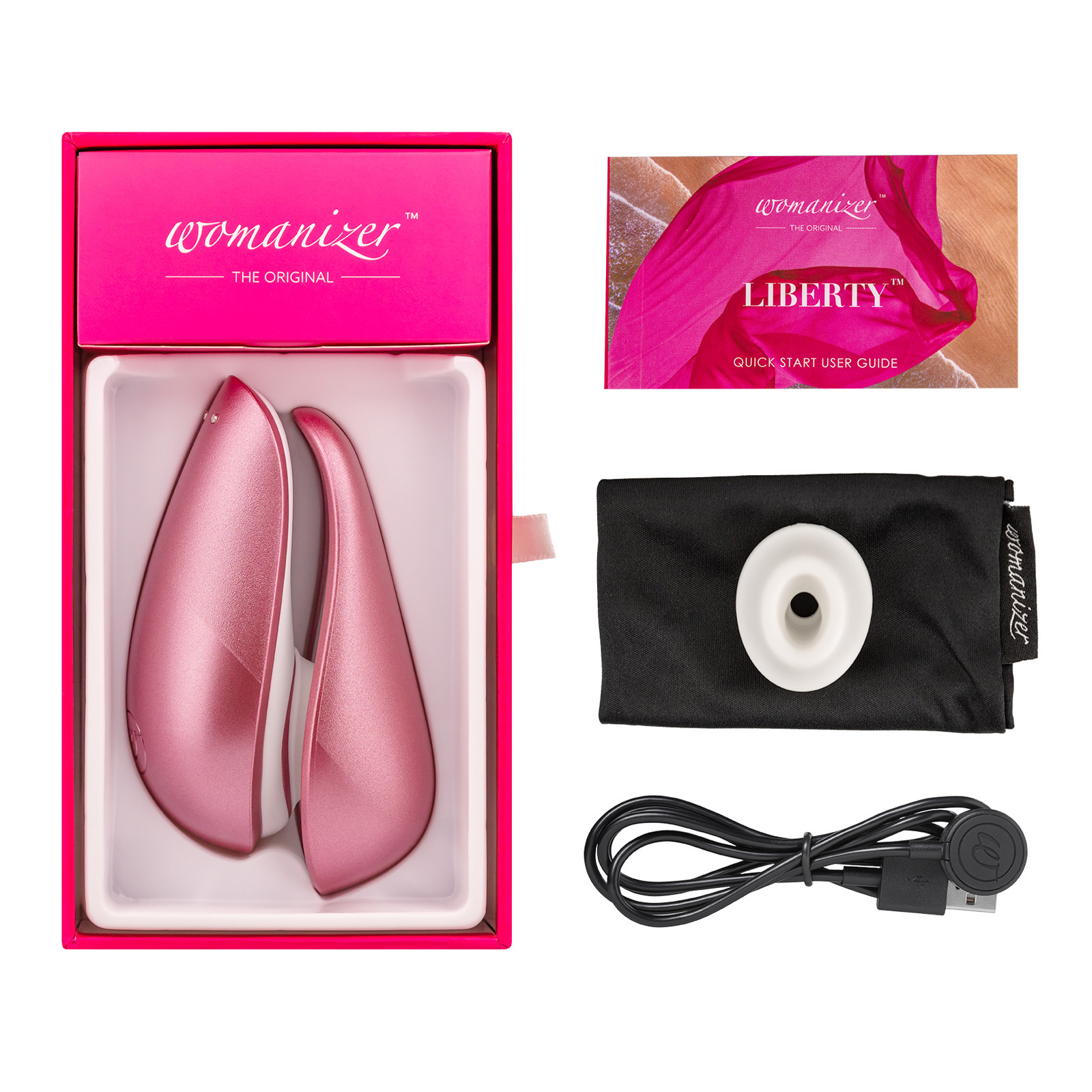 Womanizer Liberty, розовый - подробные фото в секс шопе Condom-Shop