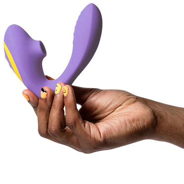 Romp Reverb Lilac - Вакуумный стимулятор клитора с вибростимуляцией точки G - купить в секс шопе