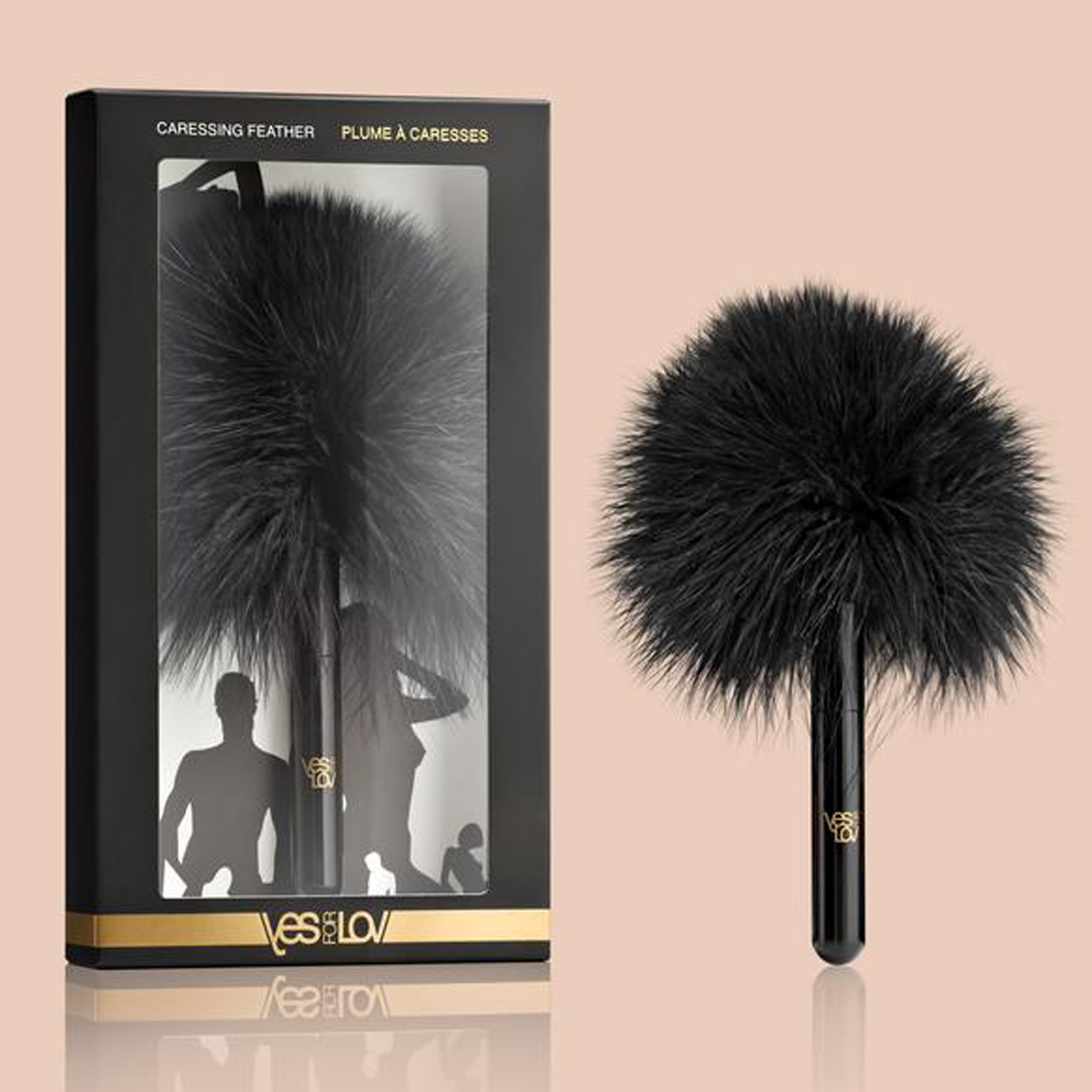 YESforLOV Caressing Feather, черная - Перьевая кисточка для ласк - купить в секс шопе