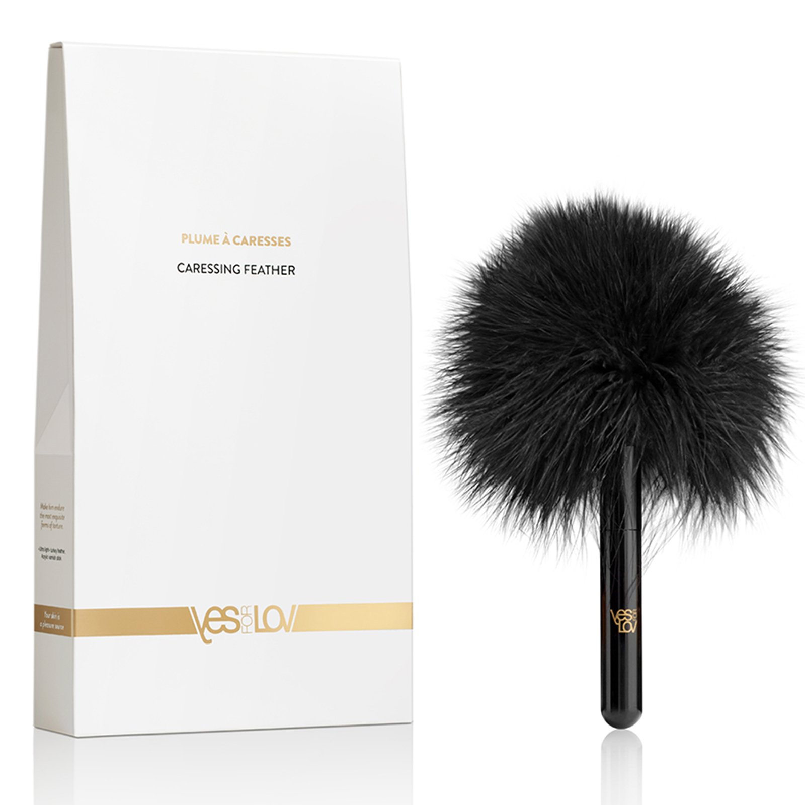 YESforLOV Caressing Feather, черная, Перьевая кисточка для ласк