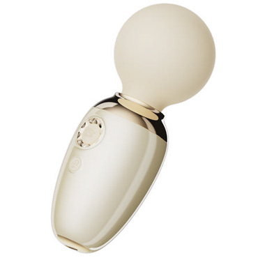 Zalo Мини-вибромассажёр AVA, бежевый - С функцией нагрева - купить в секс шопе