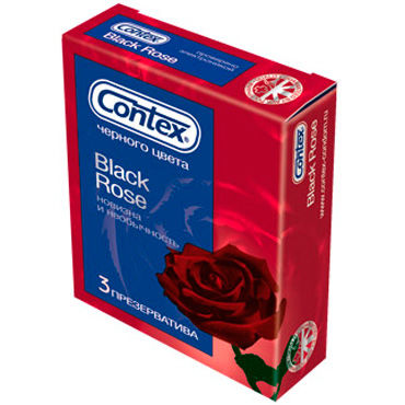 Contex Black Rose, 12 шт - Презервативы черного цвета - купить в секс шопе