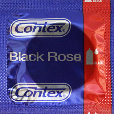 Contex Black Rose, 12 шт, Презервативы черного цвета