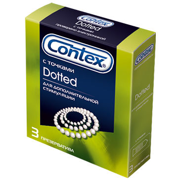 Contex Dotted, 3 шт, Презервативы с пупырышками