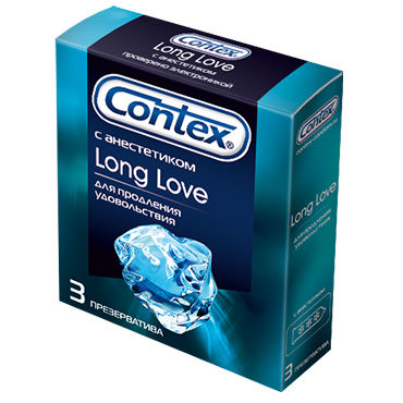 Contex Long Love, 3 шт, Презервативы продлевающие