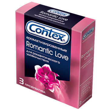 Contex Romantic Love, 3 шт, Презервативы ароматизированные