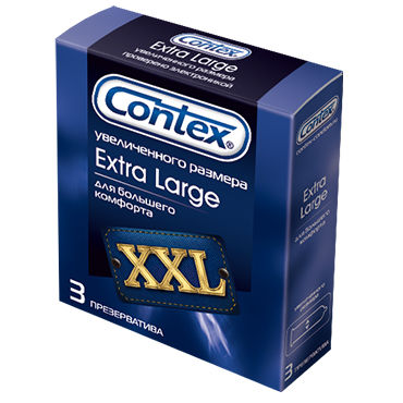Contex Extra Large, 3 шт, Презервативы увеличенного размера