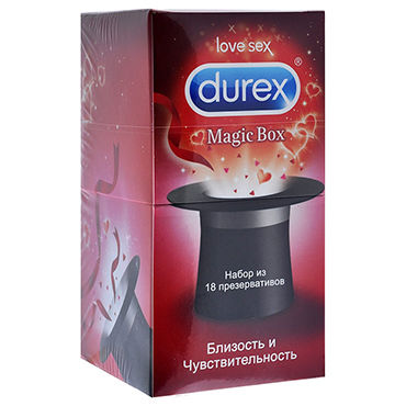 Durex Magic Box, 18 шт, Презервативы набор из 18 различных durex, чувствительность и близость
