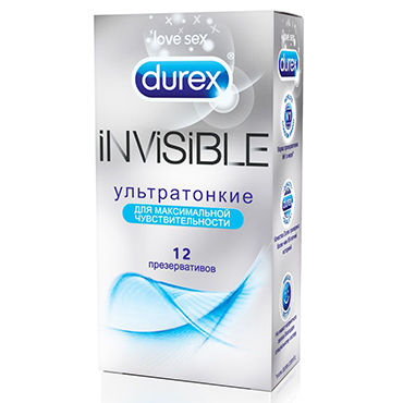 Durex Invisible, 12 шт, Презервативы самые тонкие в ассортименте durex