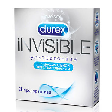 Durex Invisible, 3 шт, Презервативы самые тонкие в ассортименте durex