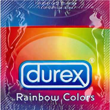 Durex Rainbow Colors, 4 шт, Презервативы разноцветные