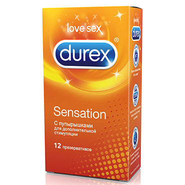 Durex Sensation, 12 шт, Презервативы с пупырышками