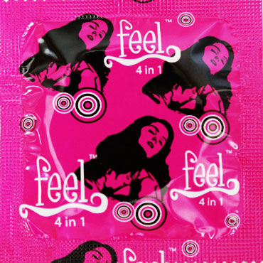 Feel 4 in 1, Презервативы продлевающие анатомической формы с кольцами и пупырышками