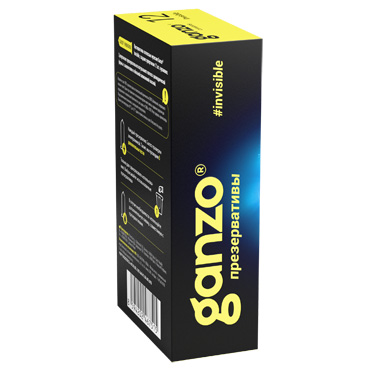 Ganzo Invisible, 12 шт - Супертонкие презервативы с дополнительной смазкой - купить в секс шопе