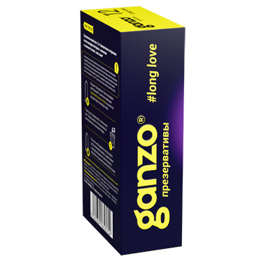 Ganzo Long Love, 12 шт - Презервативы с анестезирующим эффектом - купить в секс шопе