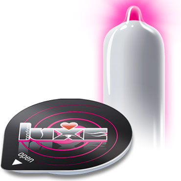 Luxe Double Elite розовый, Презервативы светящиеся
