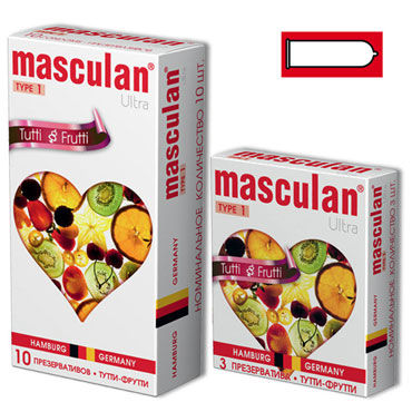 Masculan Ultra Tutty Frutty - Презервативы ароматизированные - купить в секс шопе