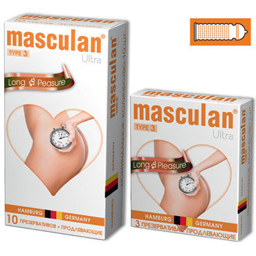 Masculan Ultra Long Pleasure - Презервативы продлевающие - купить в секс шопе