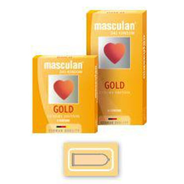 Masculan Gold Luxury Edition - Презервативы с золотистым напылением - купить в секс шопе