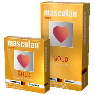 Masculan Gold Luxury Edition, Презервативы с золотистым напылением и другие товары Masculan с фото