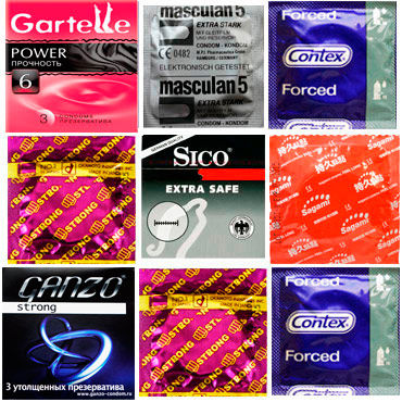 Набор для анального секса, 21 особо прочный презерватив
