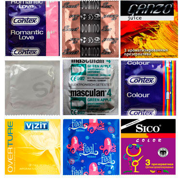 Набор для орального секса, 30 различных презервативов для орального секса