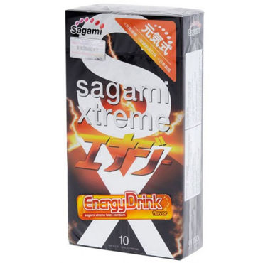 Sagami Xtreme Energy, Презервативы латексные с ароматом red bull