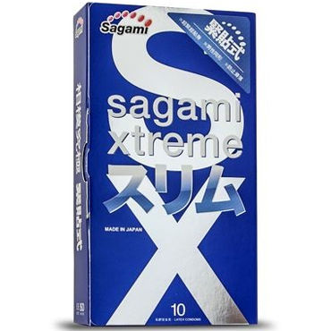 Sagami Xtreme Feel Fit, 10 шт, Презервативы 3-d формы для максимального комфорта