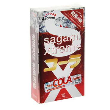 Sagami Xtreme Cola, 10 шт, Презервативы ультратонкие со вкусом колы
