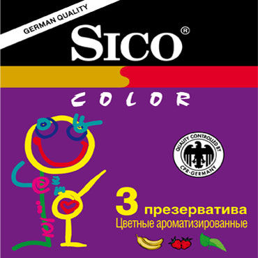 Sico Colour, Презервативы цветные ароматизированные
