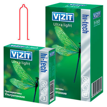 Vizit Hi-Tech Ultra Light - Презервативы ультратонкие - купить в секс шопе