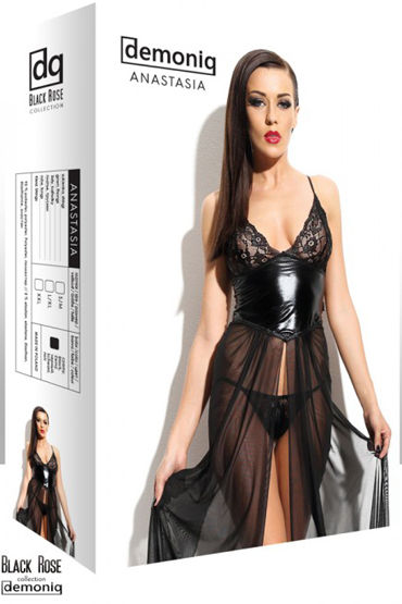 Demoniq Black Rose Anastasia - Длинное платье и трусики - купить в секс шопе
