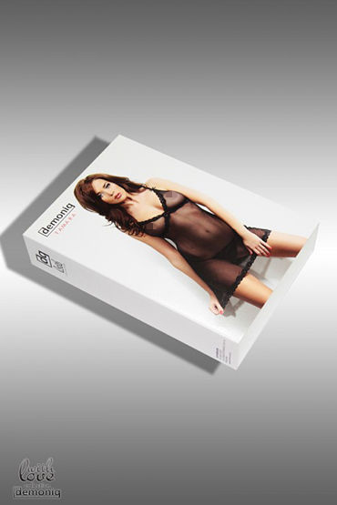 Demoniq Tamara black - Сорочка и трусики - купить в секс шопе