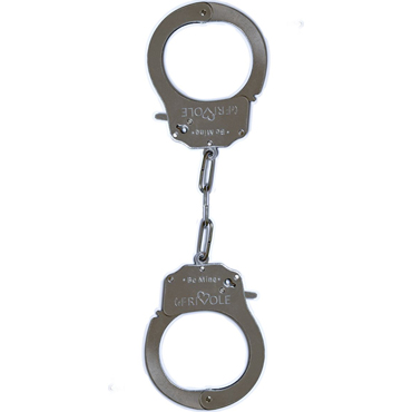 Le Frivole Be Mine Настоящие металлические наручники, серебристые, С короткой цепочкой