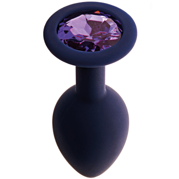 Le Frivole Core Gamma S, черничный/фиолетовый, Анальная пробка с кристаллом