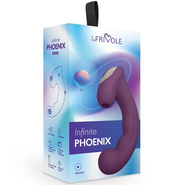 Le Frivole Infinite Phoenix, сливовый - Вакуумный клиторальный стимулятор с отростком - купить в секс шопе
